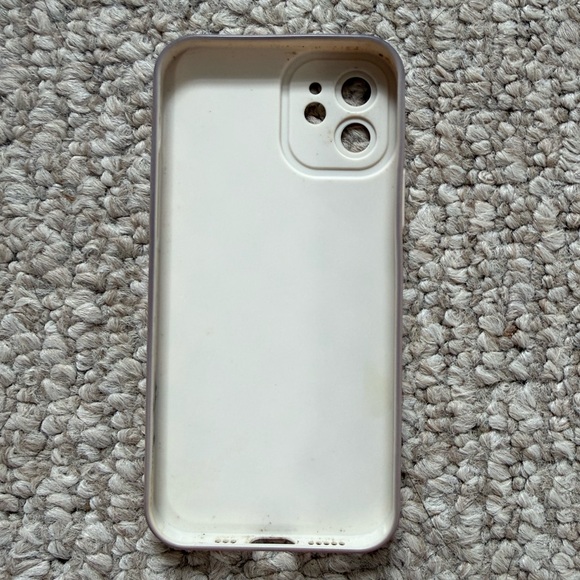 Checkered Beige and White IPhone 12 Case - Picture 2 of 2